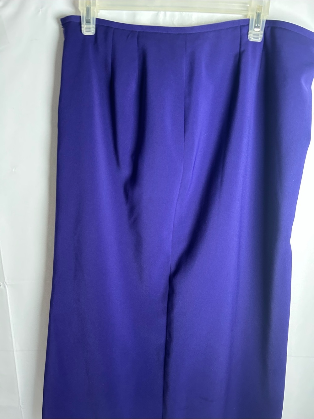 Le Suit Deep Violet Maxi Skirt with 14in Split And Zipper On Right Side